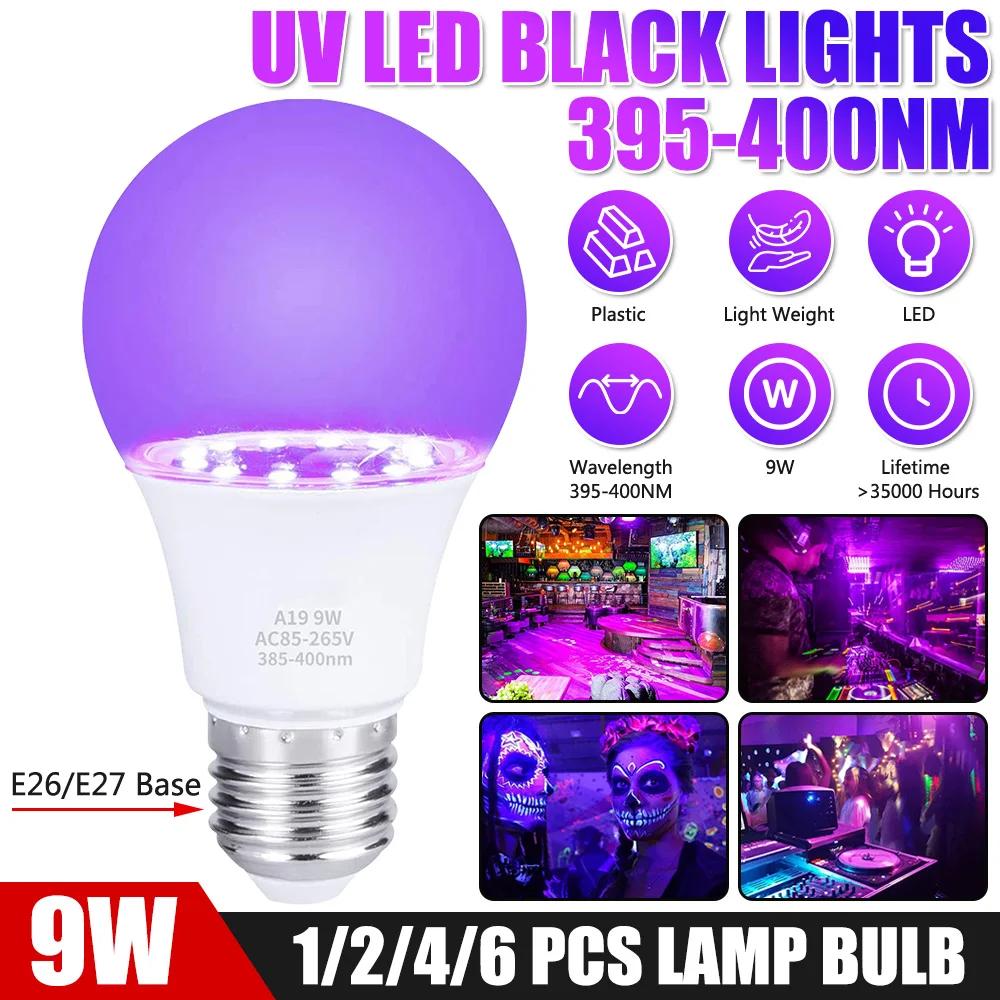 UV  LED ,  Ʈ, AC85-265V  Ʈ, Ƽ Ʈ Ͽ콺,   , 9W, 395-400nm, E26/E27